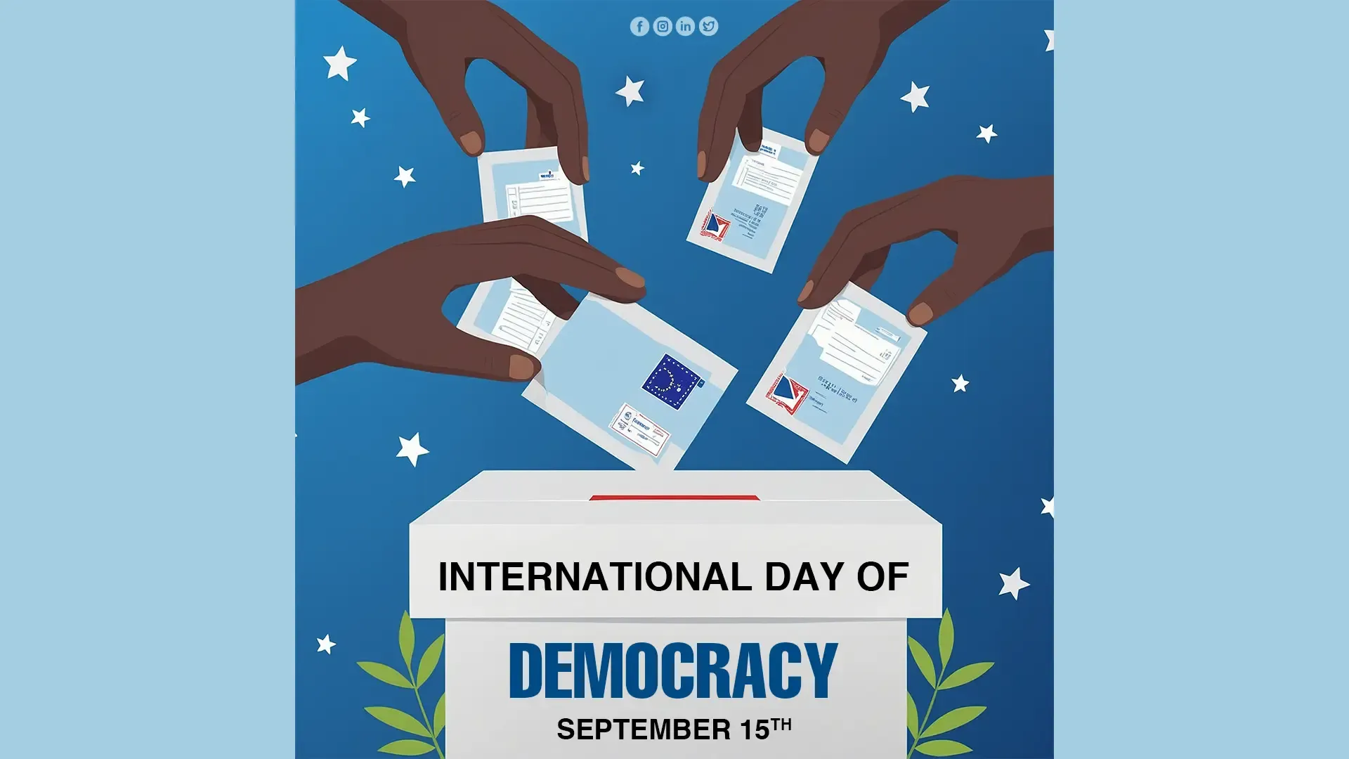 Democracy Day Social Media Post PSD for Voting Awareness image